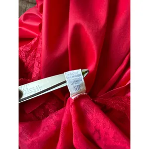 Vtg 1960s Vanity Fair Nylon Lace Slip Cherry Red Size 34 thumbnail 6