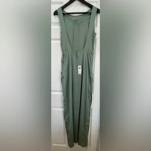 Abercrombie & Fitch Sage Green Satin Slip Dress Size M Tall thumbnail 2