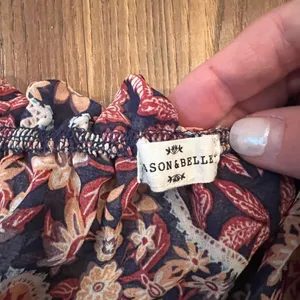 Bohemian Patterned Maxi Dress Red Size XL thumbnail 3