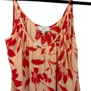 NWT LOFT Sleeveless Tiered Floral Midi‎ Dress Size XS Feminine Vacation Beachy thumbnail 5