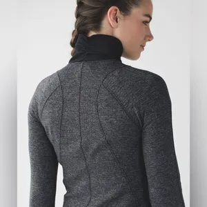 Vintage Runderful 1/2 Zip - Mini Check Pique Heathered Black/Black - 2 thumbnail 6