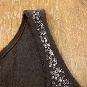 Vintage J Crew Women's Small M Brown Silver Sequin‎ Sleeveless Tank Top Party thumbnail 2