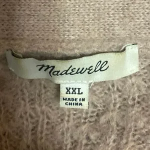 Madewell Women's Brown Cable Knit Long Sleeve Button Up Cardigan Sweater Top XXL thumbnail 3