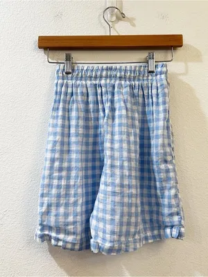 Frankies Bikinis Lou High Waist Gingham‎ Shorts in Bluebell Size XS thumbnail 8