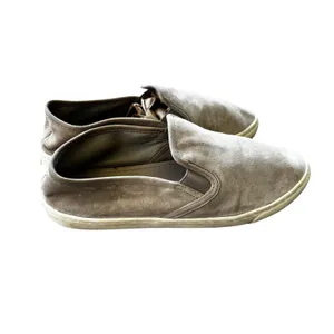 Tory Burch Max Slip On Sneakers‎ 9.5 Grey Suede Leather Casual Designer Shoes thumbnail 5