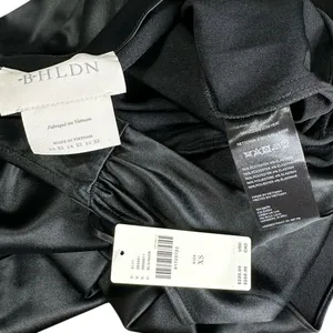 BHLDN Scottie One-Shoulder Side-Slit Stretch Satin Maxi Dress, Black, XS thumbnail 12