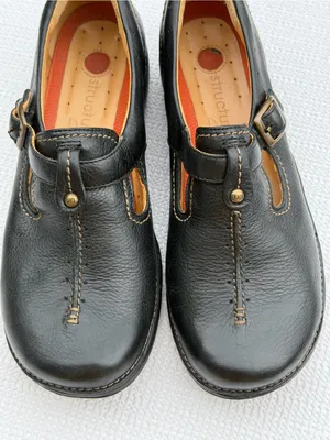 Clarks Unstructured Mary Jane Leather Comfort Shoes Black Women’s 7.5M thumbnail 3