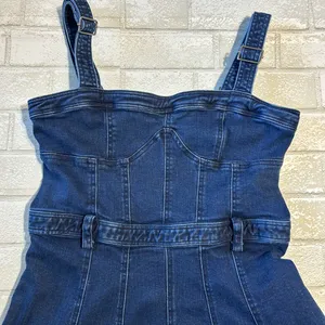 Free People Denim Dress Coastal Cowgirl Size Large thumbnail 6