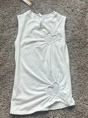 SKIMS White Sleeveless Tank with Heart Cutouts thumbnail 1