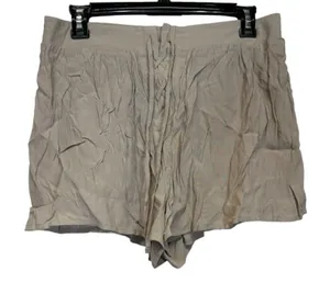 Forever 21 Taupe Beige High Rise‎ Lace Up Short Shorts Size L thumbnail 1