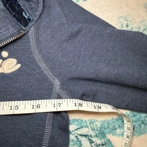 Abercrombie & Fitch Hoodie Navy Blue Large Y2K Vintage Preppy Casual Quarter Zip thumbnail 4