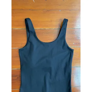 Girlfriend Collective Bike Unitard Black Medium Compressive Romper Built In Bra thumbnail 3
