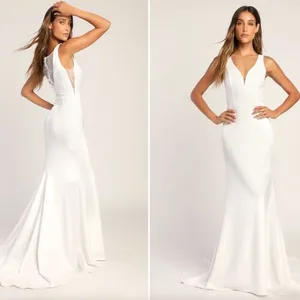 LULUS Bridal Wedding Elegant Sophisticated Sexy Lace Mermaid Gown thumbnail 2