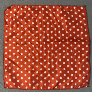 Vintage Retro Polka Dot Red and White Square Scarf thumbnail 1