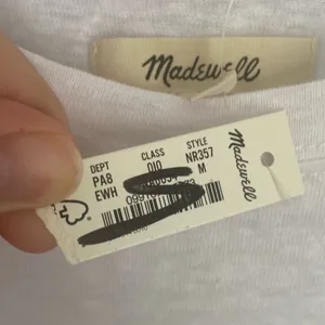 Madewell Linen-Blend Crewneck Oversized Tee White M thumbnail 4