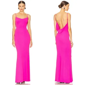 Katie May Damn Gina Low Back Gown dress in electric pink WOMENS SMALL thumbnail 2