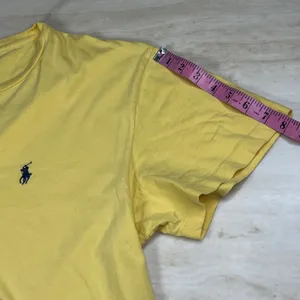 Polo Ralph Lauren Yellow Cotton Short Sleeve Pony Logo T-Shirt Mens Large L thumbnail 9