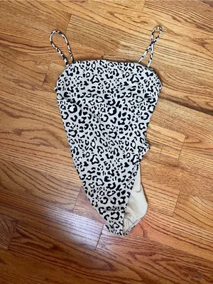 Holister Leopard Print One-Piece Swimsuit - Nude/Black thumbnail 2