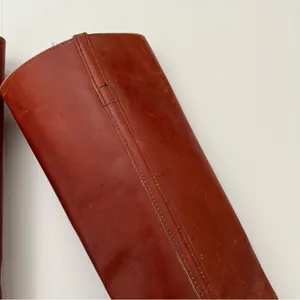 Frye Vintage Redwood Mahogany Red Leather Tall Heeled Boot Size 5.5 thumbnail 5