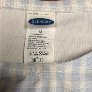 Old Navy Light Blue and White Checkered Bikini thumbnail 2