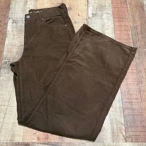 American Eagle's Women's Brown Corduroy Low-Rise Skater Jeans Pants Sz 4 Grunge thumbnail 1