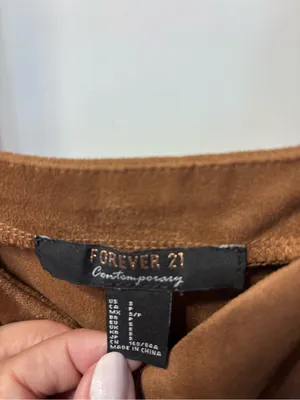 Forever 21 Rust Brown Button-Front Mini Dress/Jumper NWOT Size S thumbnail 3