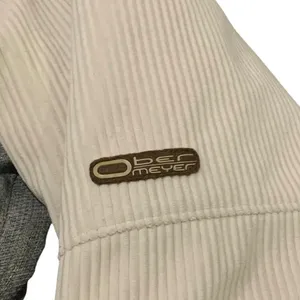 ​Obermeyer Cloud 9 Cream Corduroy Ski Jacket Womens‎ 6 Asymmetrical Moto Y2K Vtg thumbnail 4