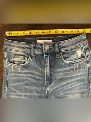 Vervet High Rise Straight Medium Wash Distressed Jeans Women’s Size 24 thumbnail 2