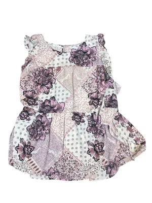 Maurices Pink Floral Patchwork Print Sleeveless Tank Top thumbnail 2