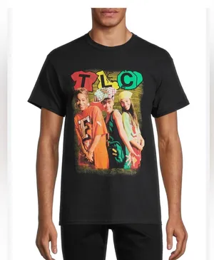 TLC Band Graphic T Shirt Women’s or Men’s Size XL Black thumbnail 1