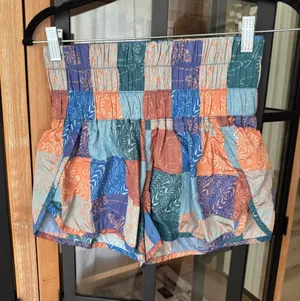 FP Movement patchwork shorts the way home high rise waisted colorful boho preppy thumbnail 1