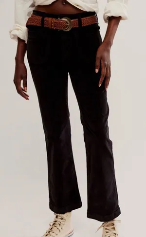 Free‎ people High Time Velvet Kick Flare Pants size 6 NWT thumbnail 1