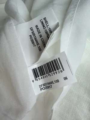 Dissh Gemima White 100% Linen Maxi Skirt Size US 2 NWT Lined A-Line Coastal thumbnail 8