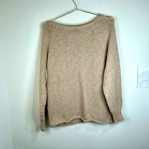 Women’s Beige Knit Sweater Fashion Size Large Long Sleeve Casual Pullover thumbnail 5