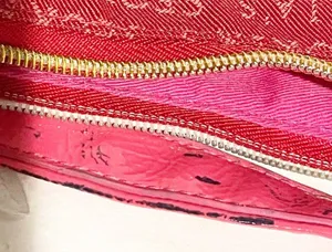 Victorias Secret Red Pink Small Hand Purse Love Flower Handbag thumbnail 4