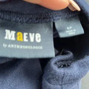 Anthropologie Maeve Riviera blue sweatshirt top thumbnail 2