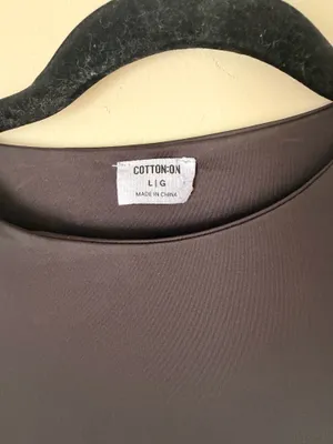 Cotton On Long Sleeve Crop Top Black thumbnail 5
