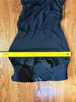 Michael Costello x REVOLVE Archer Mini Dress Black Ruched Cocktail S thumbnail 8