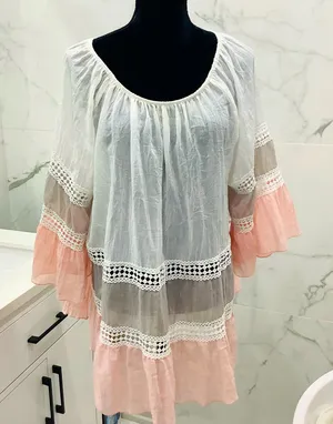 Nice tunic top/ short dress NEW 🌸🌸🌸 Pink Size XL thumbnail 1