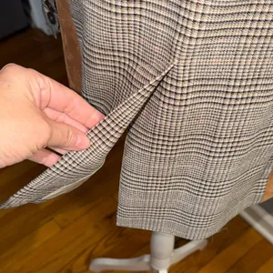 Maeve By Anthropologie Plaid Blazer with Brown Details thumbnail 8