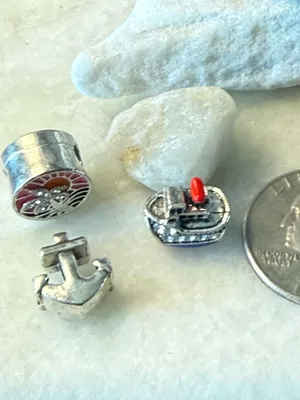 Carnival Cruise Silver Toned Nautical Bracelet Charms. thumbnail 3