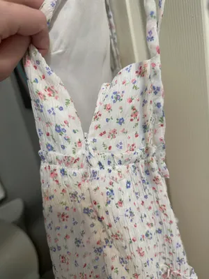 White Floral Dress thumbnail 3