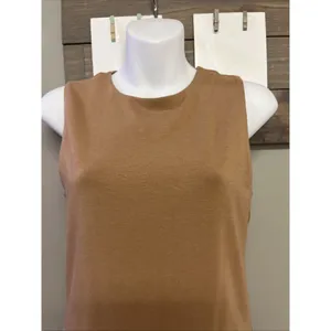 Nuuds Crewneck Sleeveless Heather Mocha/coffee Thong Bodysuit Snaps Medium NWOT thumbnail 2