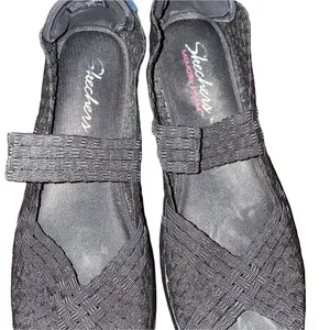 Skechers Walking Platform Slip on Mary Jane Open Toe Shoes Black size 8.5 thumbnail 6