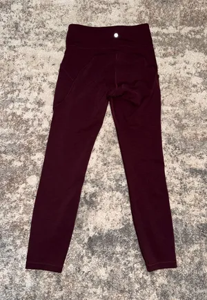lululemon athletica women’s and Deep Burgundy Leggings thumbnail 1