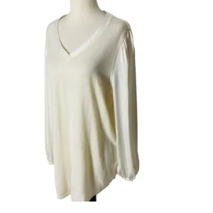 CHICO'S Cashmere Blend Balloon Sleeve Sweater thumbnail 4
