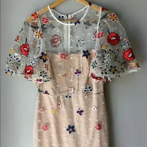 Just Me Floral Embroidered Midi Dress thumbnail 2