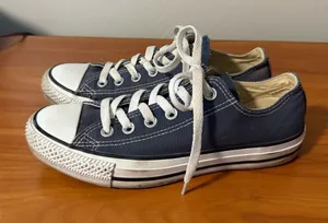 Converse Chuck Taylor All Star Low Top Canvas Sneaker Blue Grey Navy‎ Lace Up W7 thumbnail 1