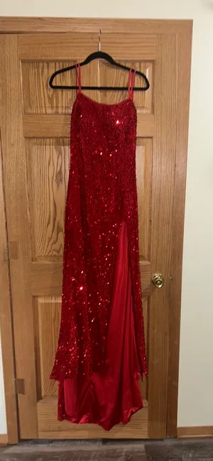 Zapaka Prom Dress Red Size 4 thumbnail 3