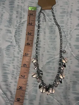 Pink Crystal Silver Tome Statement Necklace thumbnail 4